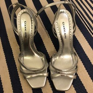 Gianni Bini Silver sandal heels
